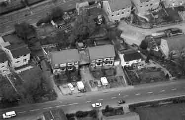 Aerial view of Loxley Road with Wisewood Road above.