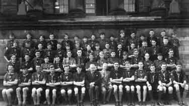 Boy scouts group at of King Edward VII School, Glossop Road