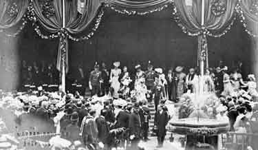 Royal visit of King Edward VII and Queen Alexandra at the opening Sheffield University