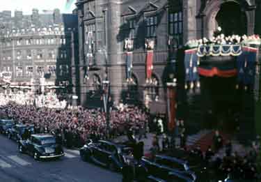 Possibly the coronation or visit of Queen Elizabeth II and Philip, Duke of Edinburgh or the coronation, 1952 or 1954