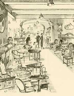 John Walsh Ltd., department store, High Street - one of the cabinet galleries