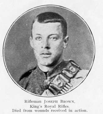 Rifleman Joseph Brown, King's Royal Rifles.