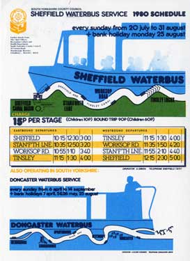 Sheffield Waterbus Service (Sheffield to Tinsley) flier