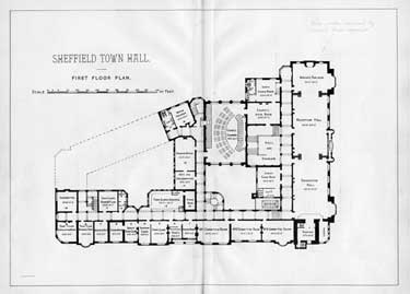 Sheffield Town Hall: first floor plan