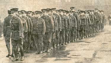 First church parade of the 3rd (Reserves) West Riding Field Ambulance (Sheffield) at Sheffield Cathedral 