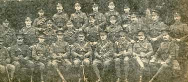 Officers and non-commissioned officers of the Active Service (1st Field) Company of the West Riding Divisional (Sheffield) Royal Engineers. 
