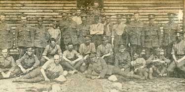 Men of 16th Battalion of the Sherwood Foresters (Chatsworth Rifles) at Redmires Camp, Sheffield. 
