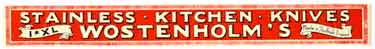 Advertisement for kitchen knives, George Wostenholm and Son Ltd., cutlery manufacturers, Washington Works, No. 97 Wellington Street
