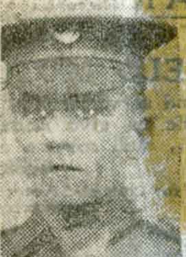 Private Edward Savage, King's Own Yorkshire Light Infantry (KOYLI), Sheffield, missing