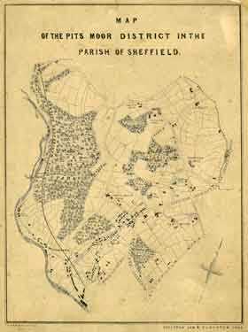 Map of the Pitsmoor district in the Parish of Sheffield