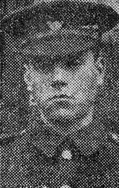 Private John Ryan, King's Own Yorkshire Light Infantry (KOYLI), Morpeth Street, Sheffield, killed