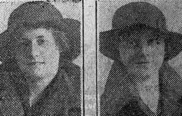 Miss I. Johnston (left), No. 13 Victoria Road, Broomhall Park and Miss Ida Tomlinson, Pitsmoor, two of the first of Sheffield's daughters to go to France with the Women's Army Auxiliary Corps 