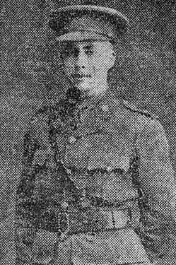 Capt. J. A. Revill, Canadian Infantry, attached to Royal Flying Corps, second son of Mr and Mrs J. J. Revill, Walkley, Sheffield, wounded and in hospital