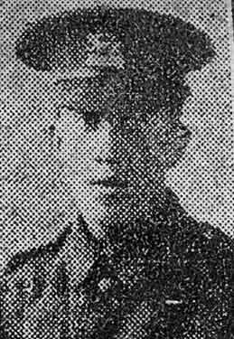 Private W. H. Bunyan, 27 Randall Street, Sheffield, died of wounds