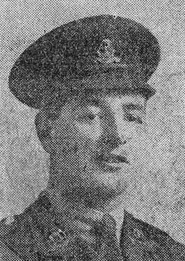 Lt. W. R. (Ford) Tiptaft, Machine Gun Corps, son of Mr and Mrs Tiptaft of Braunstone House, Parkgate killed in action