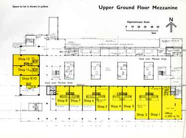 Upper ground floor mezzanine plan of new Castle Market, Haymarket / Waingate