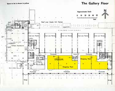 Gallery floor plan of new Castle Market, Haymarket / Waingate