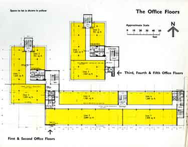 Office floor plan of new Castle Market, Haymarket / Waingate