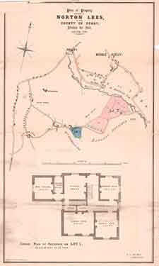Plan of freehold country residence and farm at Norton Lees for sale 