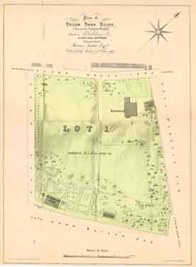 Plan of Broombank House and other freehold property situate in Clarkehouse Lane belonging to the late Francis Newton, esquire, to be sold by auction