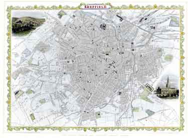 Plan of Sheffield, c. 1835