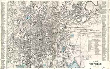Plan of Sheffield, c. 1880