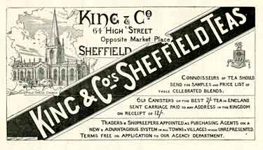 Advertisement for King and Co., tea dealers, No. 60 High Street