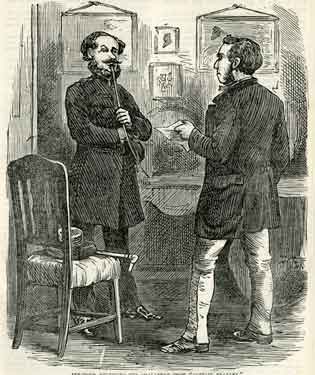 Charles Peace or The Adventures of a Notorious Burglar: Ashbrooke receiving the challenge from Captain Bradley 