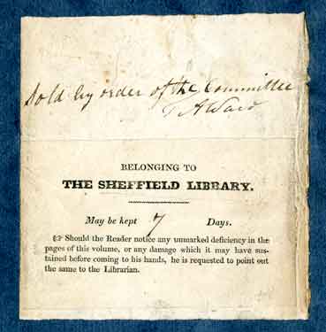 Sheffield Library book plate