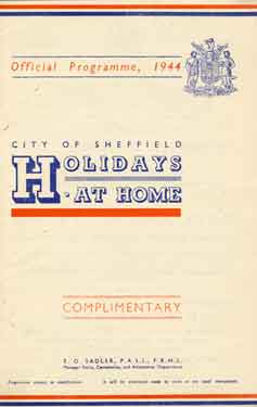 Cover of City of Sheffield Holidays at Home official brochure