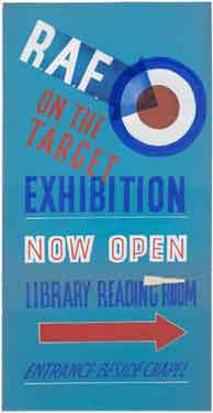RAF on the target : exhibition now open, Central library reading room, 1940s