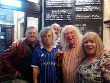 Steve Stringer, Geoff Smith, Ron Clayton, John Hancox and Cathy Turner - A Celebration of Geoff Smith's Life at the New Barrack Tavern