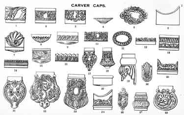 Carver caps manufactured by Yates Brothers, manufacturers of electro-plate handles, caps, ferrules, etc., Nimrod Works, Eldon Street