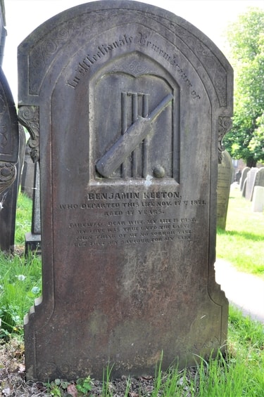 Wadsley churchyard: gravestone of Benjamin Keeton, died 17 Nov 1871