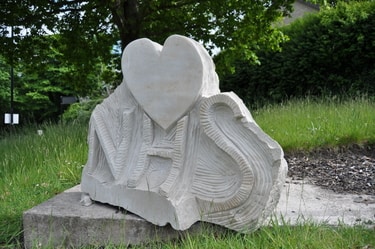 Public artwork in support of the National Health Service, Kirk Edge Road, Worrall, placed during the Covid-19 pandemic