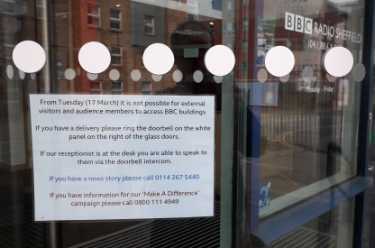 Covid-19 pandemic closure notice: BBC Radio Sheffield