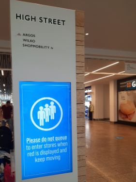 Covid-19 pandemic: Meadowhall Shopping Centre, safety notice