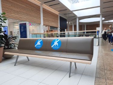Covid-19 pandemic: Meadowhall Shopping Centre, restricted seating