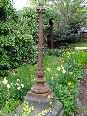 Ornamental garden light in the garden of 74 - 76 Clarkehouse Road