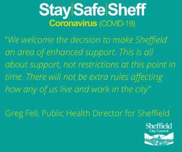 Covid-19 pandemic: Sheffield City Council graphic - Enhanced support