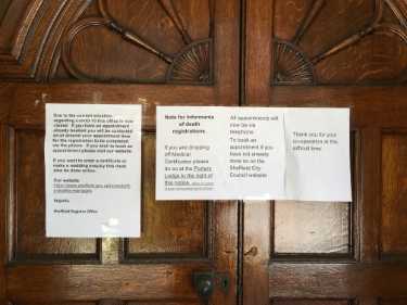 Covid-19 pandemic closure notice: Register Office, Town Hall