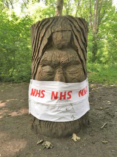 Covid-19 pandemic: Meersbrook Park NHS sign