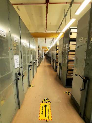 Sheffield City Archives strongroom, 52 Shoreham Street