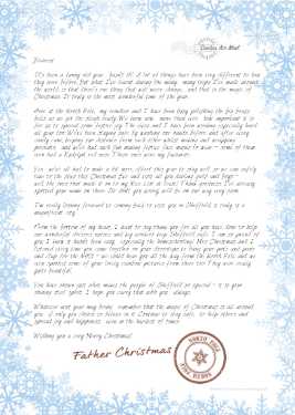 Sheffield City Council graphic - letter from Santa