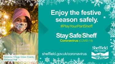 Covid-19 pandemic: Sheffield City Council graphic - Enjoy the festive season safely