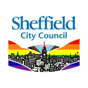 Sheffield City Council graphic - rainbow logo for Pride month