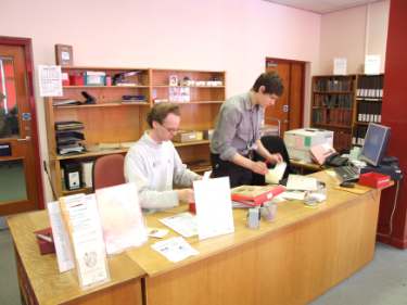 Robin Wiltshire and Tim Knebel, Archivists, Sheffield Archives, 52 Shoreham Street