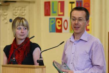 Cheryl Bailey, Senior Archivist and Pete Evans, Archives and Heritage Manager at Spring Out event