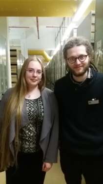 Archivist Benjamin Longden and Councillor Amy Brookes (Rotherham) at Sheffield City Archives, No. 52 Shoreham Street
