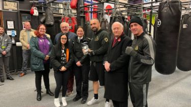 Sheffield City Council Leader Terry Fox and Councillor Anne Murphy visiting De Hood Boxing Centre, The Old Prince Edward Primary School Queen Mary Road the work they're doing in the local community